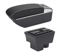 Pour Skoda Pour Fabia 2 2007 2008 2009 2010 2011 2012 2013 2014 Accoudoir Boîte Voiture Pièces Rechange Rangement Accessoires Intérieurs Coussin D'accoudoir Voiture(D3 Black White No Usb)