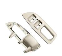 Pour Skoda Pour Octavia 2 A5 1Z1867171B 1Z1867175C X1/x2 Support Poignée Porte Intérieure Bouton Commutation Lève-vitre Garniture Poignée Intérieure Porte(1Set-Beige)