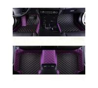 pour Skoda pour Superb 3 2016 2017 2018 2019 2020 2021 Tapis De Sol De Voiture en Cuir sur Mesure Tapis Tapis Coussinets De Pied(Black and Purple,LHD)
