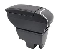 Pour Skoda Rapid 2013-2018 Accoudoirs Boîte de rangement centrales Consoles main avec porte gobelets nori