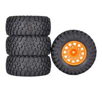 Pour Slash Pour Arrma Pour Senton Pour HSP Pour HPI 1/8 1/10 4 Pneus De Camion Short Course 112 Mm Avec Hexagones De Roue 12 Mm 14 Mm 17 Mm RC Voiture Roues(Orange)