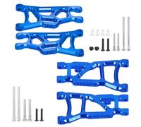 Pour Slash Pour Rustler 4x4 2 Roues Motrices 1/10 Alliage D'aluminium Bras Suspension Inférieurs Avant Arrière Courts Parcours RC Pièces D'amélioration Remplacement RC(1 Set)