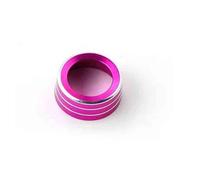 pour Smart 453 pour Fortwo pour Forfour Bouton Réglage du Rétroviseur De Voiture Anneau De Décoration en Alliage D'aluminium Accessoires Intérieurs Colorés Autocollant Garniture(Rose Rouge)