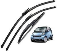 pour Smart ForTwo W451 2007 2008 2009 2010 2011 2012 2013 2014, Balais d'essuie-Glace Voiture Brosses Pare-Brise, Pare-Brise Essuie-Glace Facile à Installer
