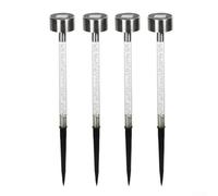 pour solar Garden Lights 4Pcs Color Changing LED Stakes pour | RGB color pour shift, auto dusk sensor, 6-8h charge time, pathway accent, wireless install