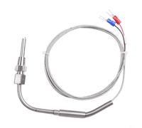 Pour sonde de température d'échappement de type K de 5 mm de diamètre | Pour précision de type K, longueur de câble de 1 m, boîtier en acier inoxydable, pour analyse des gaz d'échappement