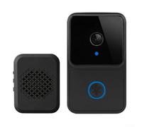 Pour sonnette intelligente, M6 WiFi vidéo sonnette avec audio bidirectionnel, surveillance à distance sans fil pour la sécurité de la maison (noir)