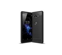 Pour Sony Xperia XZ2 Compact 4G - Coque Protection arrière noire Carbone smartphone UltimKaz pour Pour Sony Xperia XZ2 Compact smartphone 2018 -
