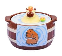 pour spaghettis de flocons d'avoine micro-ondes | Cute cuisinière en forme de dessin animé avec design de capibara à la salle de bain - Pots pour japonais, tasses à soupe de grande capacité adatt