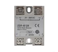 Pour SSR-25DA pour SSR-40DA Compatible Relais statique 40A 3-32V DC à 24-380V AC Module de gestion de l'alimentation d'équipement industriel (SSR-40DA)