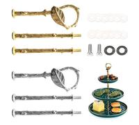 pour Stand à Gâteaux Kits 2 Pièce Tige De Support à Gâteau en Métal 3 Étages Poignée Support Support à Gâteau Présentoir à Tige Mariage Présentoir à Gâteau Tige pour Stand à Gâteaux Kits Métal