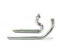 Pour Steed Pour Shadow 400 600 VLX400 VLX600 VT600C VT600 Acier Inoxydable Système D'échappement Complet Kit De Tuyaux Silencieux Silencieux(Chrome)