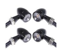 pour SU&ZUKI 2/4 Pièces Universel Moto Chrome Clignotant 12V Ambre Blanc Clignotant Clignotants Lumières(4pcs Signal Light)