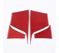 Pour Subaru Pour Forester 2013 2014 2015 2016 2017 2018 Autocollant Décoratif En Fibre De Carbone Souple Pour Le Panneau Arrière Du Lève-vitre Panneaux De Garniture Automobile(Red)