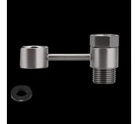Pour support rotatif à 360 degrés pour pulvérisateur de bidet et pommeau de douche à main, support mural, construction en acier inoxydable, cuivre, filetage G1/2 (gris)