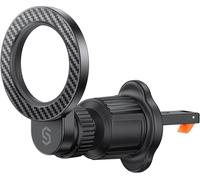 pour Support Voiture MagSafe, [Ventilation en Anneau] Support Téléphone Magnétique à Rotation 360 Degrés, Compatible avec iPhone 17 16 15 Pro Max 14 13 12, Samsung, Style en Fibre de Carbone