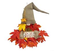 pour suspension Murale Récolte avec Lumières Feuille d'Érable 80x40cm | Tissu texturé jaune chaud pour une présence naturelle Motifs artisanaux de feuille d'érable pour décor d'automne