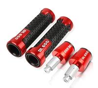 Pour Suzuki DL650 V-STROM DL 650 VSTROM 2004-2009 2008 2007 Moto Guidon Poignées Antidérapant Poignée Bar Cap Ends Plug CNC Aluminium Accessoires guidon(Rouge)