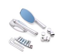 Pour Suzuki GS550M GSX1100F GSX600 GSX250 Katana Moto Rétroviseur CNC Moto Rétroviseurs Latéraux compatibles(Argent)