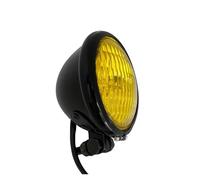 Pour Suzuki Pour Café Pour Racer 4,5" Phare De Moto Classique 55w/60w H4 Ampoule Halogène Pièces Phare Avant Moto(Gloss Black Yellow)