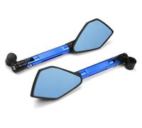 Pour Suzuki Pour GSX1300R Pour Hayabusa Pour GSX-S1000 Pour GSX-S750 Moto Rétroviseurs Latéraux Réglables retroviseur moto embout guidon(Blue)