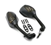 Pour Suzuki SV650 SV650S 2003-2008 2004 2005 2006 2007 SV1000 SV1000S 2003-2007 2004 2005 2006 2 Pièces Guidon De Rétroviseur De Moto Avec Clignotant Miroir compatibles(Noir 2)