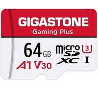 【pour Switch 1 Seulement】 GIGASTONE Carte Mémoire 64 Go, Gaming Plus, Lecture jusqu'à 95 Mo/s. A1 U3 V30 Carte Micro SDXC pour Nintendo Switch, Caméra Full HD vidéo avec Adaptateur SD.
