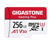 【pour Switch 1 Seulement】 GIGASTONE Carte Mémoire Micro SDXC 256 Go, Gaming Plus, Lecture jusqu'à 100 Mo/s. Compatible avec Switch 1 Dashcam GoPro Canon Nikon DJI Drone, A1 U3 V30 avec Adaptateur SD.