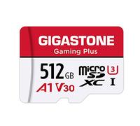 【pour Switch 1 Seulement】 GIGASTONE Carte Mémoire Micro SDXC 512 Go, Gaming Plu, Lecture jusqu'à 100 Mo/s. Compatible avec Switch 1 Dashcam GoPro Canon Nikon DJI Drone, A1 U3 V30 avec Adaptateur SD.