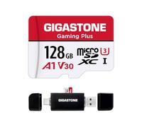 【pour Switch 1 Seulement】 GIGASTONE Carte Mémoire MicroSDXC 128Go avec USB Type C Lecteur de Carte, Gaming Plus Série, Vitesse jusqu'à 100 Mo/s, pour Switch 1, Steamdeck, 4K Video A1 V30 U3