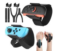 [Pour Switch 2/1/OLED] Dragonne 6 en 1 pour Switch Just Dance 2025 2024 2023 2022 et Zumba Burn It Up, bracelet pour Nintendo Switch 2 (2025)/Switch 1/OLED, joypad réglable pour manette Switch JoyCon