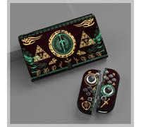 Pour Switch, Switch version OLED accessoires Z e l d a -ns split boîtier de protection rigide, peut être connecté à la base, design anti-rayures-OLED épée vert