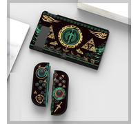 Pour Switch, Switch Version standard et endurance Ze ld a-ns split boîtier de protection rigide, peut être connecté à la base, design anti-rayures-Version standard et endurance-L'Épée à Rayures Vertes