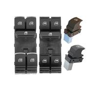 Pour T&iguan Pour G&olf Pour GTI MK5 MK6 Pour Passat Pour B6 CC Pour Seat Pour Leon Pour MK2 Bouton Commande Fenêtre Interrupteur Interrupteur Lève Vitre(Single Chrome)