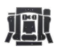pour T-ROC T ROC pour VW TROC 2017 2018 14 Pièces Accessoires Tapis De Porte De Voiture en Caoutchouc Tapis De Porte Intérieur Antidérapant Coussin De Porte Insert Porte-gobelet(Wit)