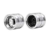 pour Tamiya 1/14 Pneus Avant Et Arrière Caoutchouc Jantes Aluminium Remorque RC, Tracteur, Camion, Pièces Mise À Niveau Voiture Accessoires Véhicules Rc