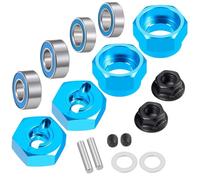 pour Tamiya Dt02 1/10 Rc pour Buggy Voiture Camion Pièces Mise À Niveau 1 Jeu D'adaptateurs Moyeu Roue Hexagonale Alliage D'aluminium avec Roulement ModèLes RéDuits Rc