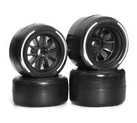 pour Tamiya F1 1/10 4 Pneus De Course 60 Mm avec Hexagone De Jante 14 Mm - Pièces De Rechange Et D'amélioration pour Voiture RC Accessoires RC