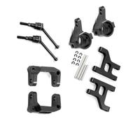 Pour Tamiya Pour CC01 TA02 TA03 1/10 Bras Oscillant Avant Bras Fusée Arbre D'entraînement Support Moyeu Base C Ensemble D'arbre Transmission Pièces De Voiture RC D'entraînement Arbre(Black)