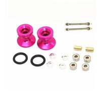 Pour Tamiya Pour Mini 4WD Galets Doubles En Aluminium 154 Avec Bagues Caoutchouc 13 Pièces Pour Crawler RC 12 Mm RC Crawlers Pièces(Pink)