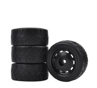 Pour Tamiya Pour Mini M03 M04 M05 M06 SW01 4 Pièces Jantes En Alliage D'aluminium Pneus Châssis Pièces Rechange(Black)