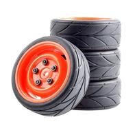 Pour Tamiya Pour Racing Pour TT01 Pour TT02 XV01 TA06 PTG-2 Pour HPI WR8 Pour Kyosho 94123 1/10 RC Pneus Voiture Route Touring Dérive Pneu Roue ModèLes Mise Niveau Rc(G red)