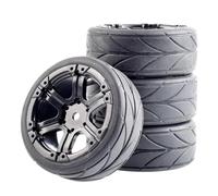 Pour Tamiya Pour Racing Pour TT01 Pour TT02 XV01 TA06 PTG-2 Pour HPI WR8 Pour Kyosho 94123 1/10 RC Pneus Voiture Route Touring Dérive Pneu Roue ModèLes Mise Niveau Rc(E black)