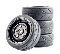 Pour Tamiya Pour Racing Pour TT01 Pour TT02 XV01 TA06 PTG-2 Pour HPI WR8 Pour Kyosho 94123 1/10 RC Pneus Voiture Route Touring Dérive Pneu Roue ModèLes Mise Niveau Rc(G black)