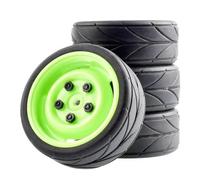Pour Tamiya Pour Racing Pour TT01 Pour TT02 XV01 TA06 PTG-2 Pour HPI WR8 Pour Kyosho 94123 1/10 RC Pneus Voiture Route Touring Dérive Pneu Roue ModèLes Mise Niveau Rc(G green)