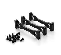 Pour Tamiya Pour Scania Pour Actros Pour MAN 1/14 3 Pièces Support De Châssis Central En Métal RC Camion Tracteur Remorque Voiture Benne Mise À Niveau Accessoires RC(Black)