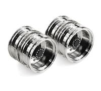 pour Tamiya pour Scania pour Volvo pour Man 1/14 Voiture Rc 2 Pièces Alliage Doubles Roues Modèles Moyeu Mise À Niveau Pneus Caoutchouc Arrière Robustes Rc Mise Niveau Composant