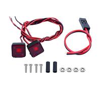 Pour Tamiya Pour Traxxas Pour Yikong Pour Mjx H8h Pour Fms Square Projecteur Ovale Position Feu Signalisation Latéral RC Pièces Mise Niveau Voitures Phares RC(Red 2)