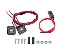 Pour Tamiya Pour Traxxas Pour Yikong Pour Mjx H8h Pour Fms Square Projecteur Ovale Position Feu Signalisation Latéral RC Pièces Mise Niveau Voitures Phares RC(White 2)