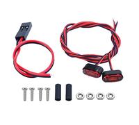 Pour Tamiya Pour Traxxas Pour Yikong Pour Mjx H8h Pour Fms Square Projecteur Ovale Position Feu Signalisation Latéral RC Pièces Mise Niveau Voitures Phares RC(Red 1)